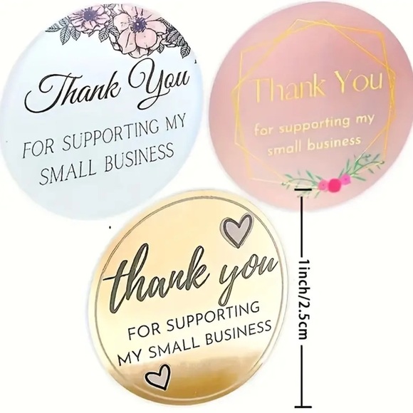 500 pcs "Thank You for Supporting My Small Business" Stickers - Picture 4 of 9